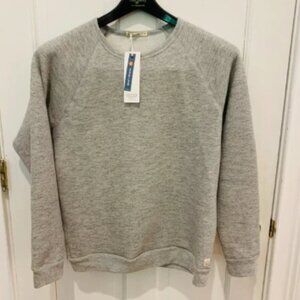 New with Tags Marine Layer Men's Heather Grey Sherpa Crew Pullover Small